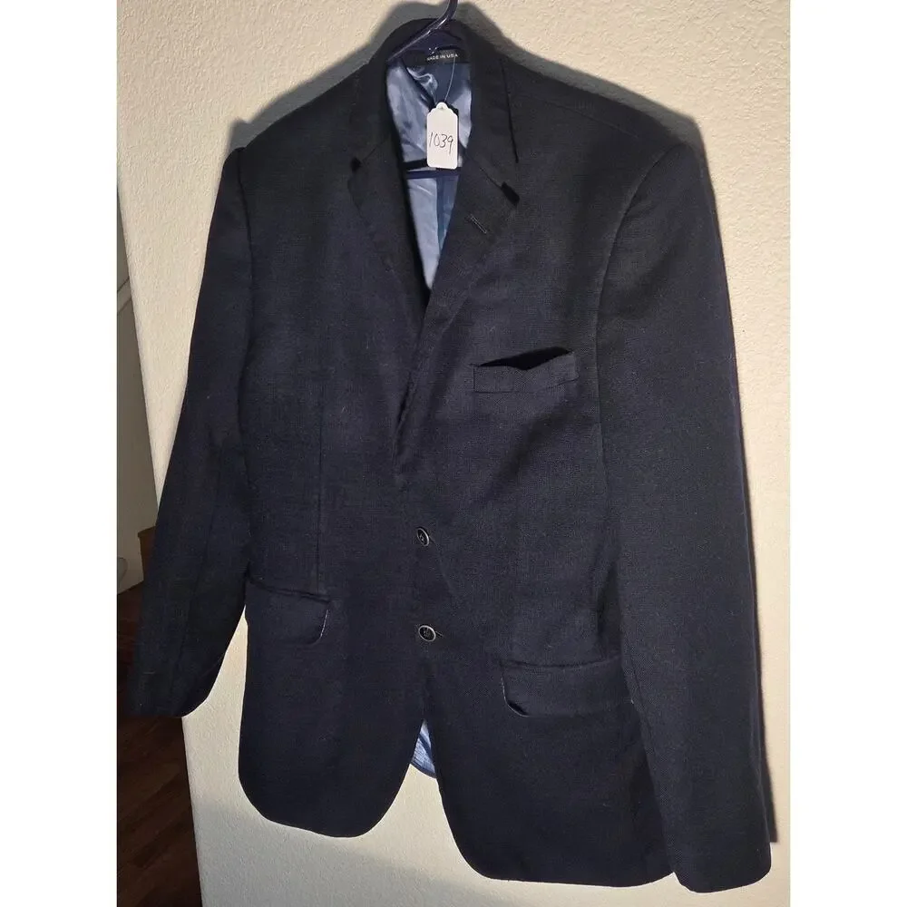 Sophisticated Black Saks Fifth Ave Loro Piana Men's Suit Jacket